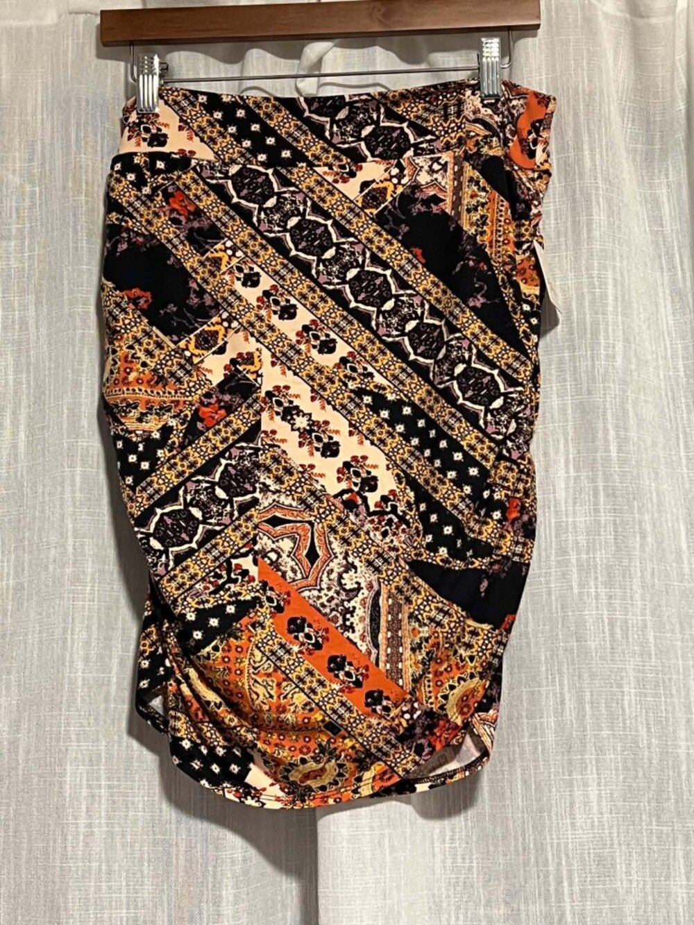 Free People "She's Something Else" Paisley Patchwork Mini Skirt